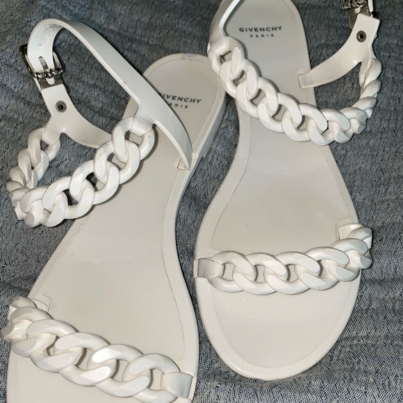 Givenchy White Nea Chain Jelly Sandals Sz 40 - Picture 3 of 8